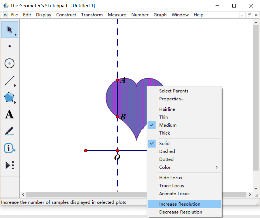 几何画板绘制出爱心的操作说明
