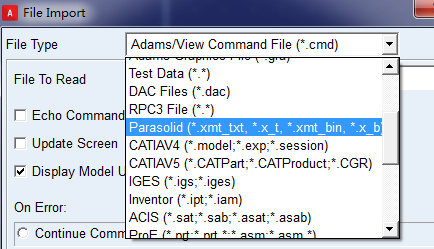 Adams导入实体部件的详细操作方法