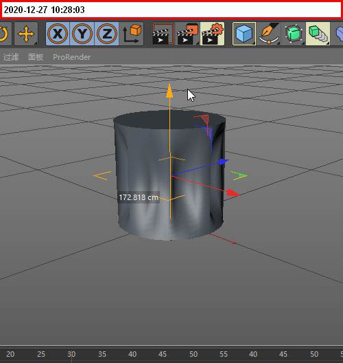 c4d怎样绘制圆柱体皱褶内陷效果?c4d制作圆柱体出皱折内陷效果