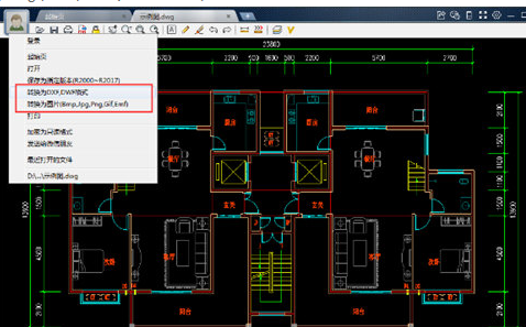 CAD迷你看图中将导出JPG的操作步骤