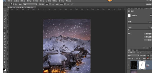 Photoshop怎么制作下雪特效？Photoshop制作下雪特效教程