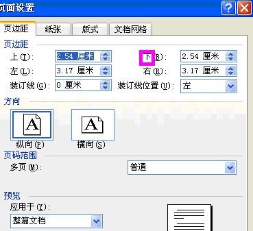 word2003进行页面设置的具体操作步骤