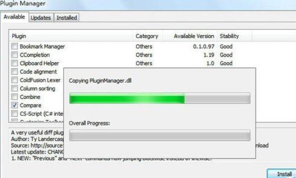 Notepad++对比文件的具体方法过程