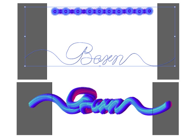 ai制作艺术三维混合效果的操作方法