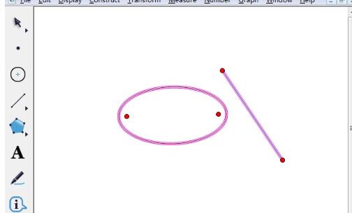 使用几何画板自定义工具制作椭圆的操作方法