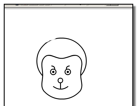 Flash绘制简笔画猴子头的详细方法