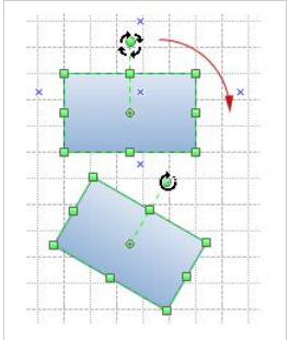 亿图流程图制作软件旋转图形的操作过程