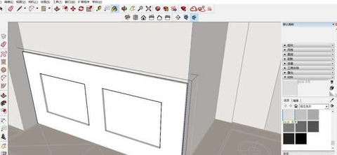 草图大师设计护墙板造型的详细教学