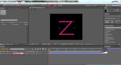 AE设计生长动画的操作方法