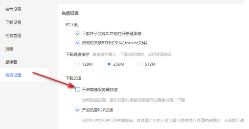 迅雷11镜像服务加速器的开关在哪里？迅雷11打开镜像服务加速器的方法