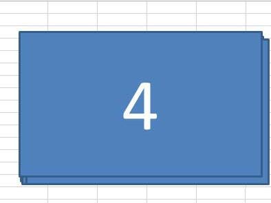Excel绘制矩形层叠图形的操作教程