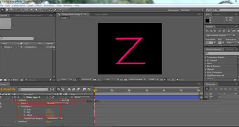 AE设计生长动画的操作方法