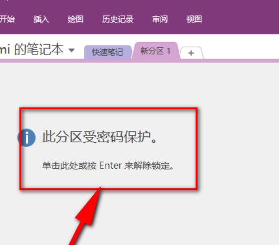OneNote笔记本设置密码的方法步骤