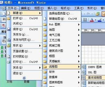 visio 2003设计出跨职能流程图的方法步骤