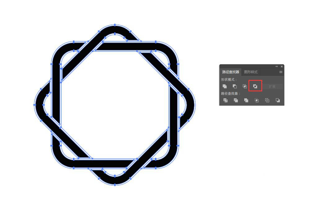 ai怎么制作穿插花边图标？ai制作穿插花边图标详细教程