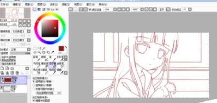 sai软件将线稿变成彩色的方法步骤