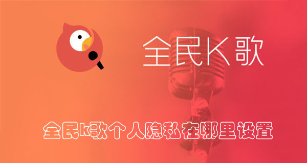 全民k歌个人隐私在哪里设置