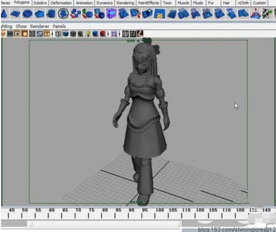 maya软件中调整对点线的方法步骤