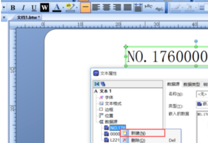 BarTender自增设置流水号的操作教程