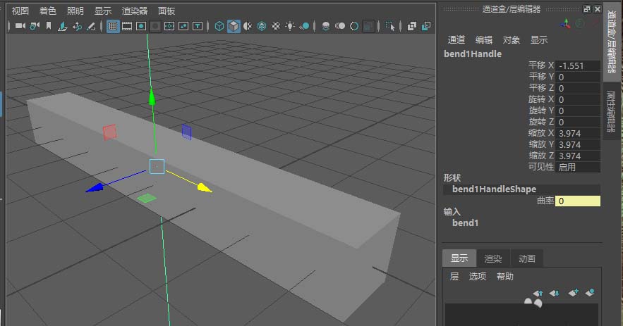 maya软件弯曲模型的方法步骤