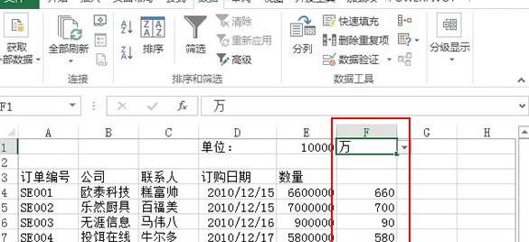 excel2013设置数据以百万单位显示的操作教程