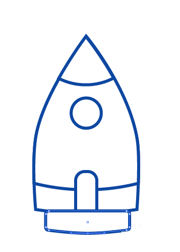 ai制作扁平化小火箭的详细方法