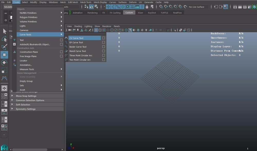 maya中planar成面命令使用操作教程
