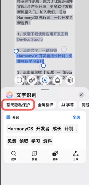 华为聊天隐私保护怎么使用?华为聊天隐私保护使用方法