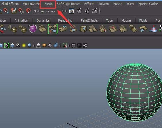 maya给球体增添重力场动画效果的操作方法