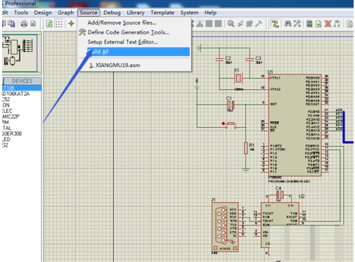 Proteus导入程序的操作方法