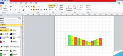Microsoft Office Visio制作条形图的操作步骤