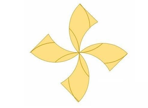 PPT绘制桨形风车图形的详细步骤