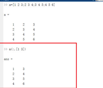 Matlab提取矩阵的某几行某几列的操作方法