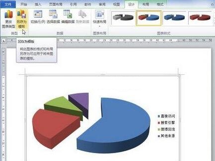 word2010创建图表模板的操作内容