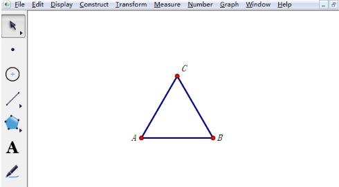 几何画板使用旋转作正三角形的操作流程