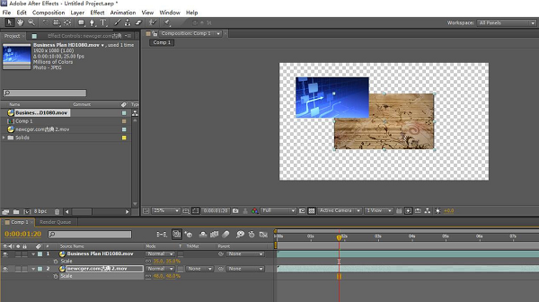 AE打造视频画中画效果的图文方法