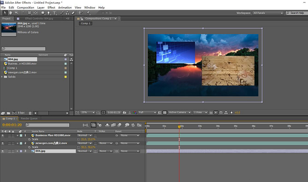 AE打造视频画中画效果的图文方法