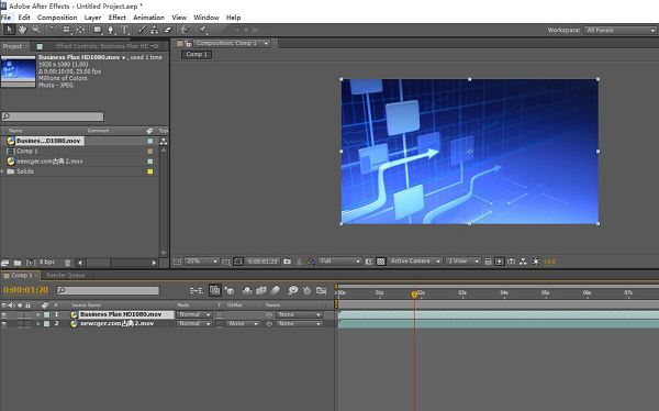 AE打造视频画中画效果的图文方法