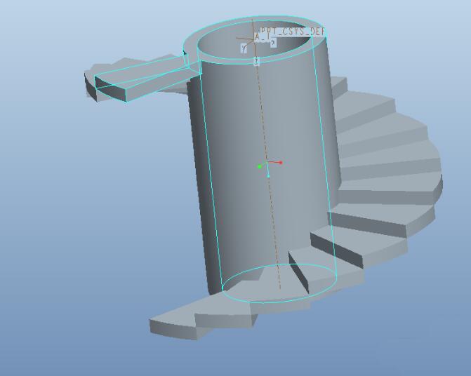 Proe建模旋转楼梯的详细操作内容