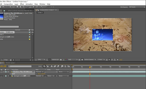 AE打造视频画中画效果的图文方法