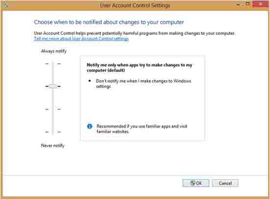win8系统禁用用户账户控制的操作方法
