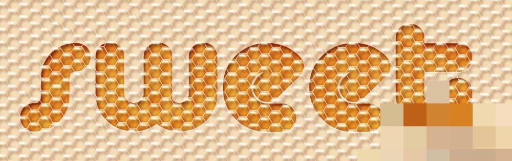 ps怎么设计蜂巢效果的字体?ps设计蜂巢效果字体教程