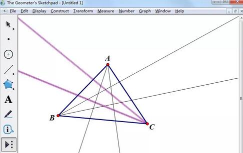 几何画板绘制摩莱三角形的操作方法
