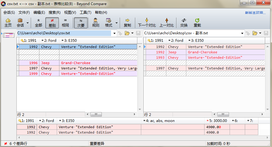 Beyond Compare对比CSV文件的详细操作方法