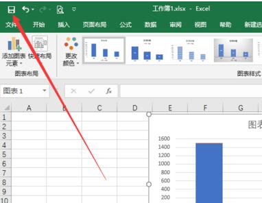 excel2016图表下方添加数据表格的方法
