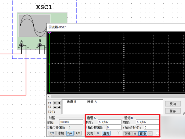 multisim10.0如何分析示波器波形?multisim示波器显示波形怎么看幅值