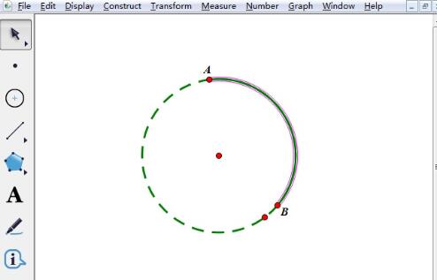 几何画板度量弧长的操作流程