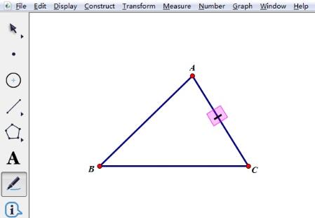 几何画板中使用线段标记三角形的边的图文步骤