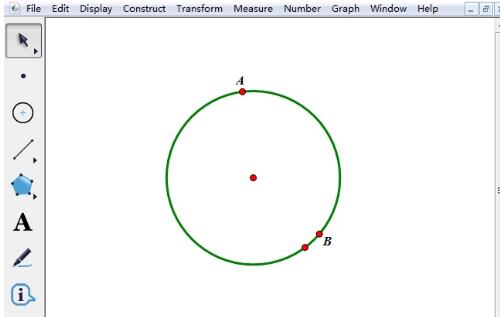 几何画板度量弧长的操作流程