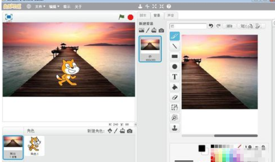 Scratch中添加背景的详细操作教学